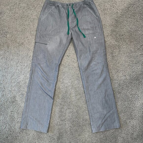 FIGS Men's Zip Fly CAIRO Cargo Pants - 9 Pockets - Graphite - GUC - Size L - Picture 1 of 12